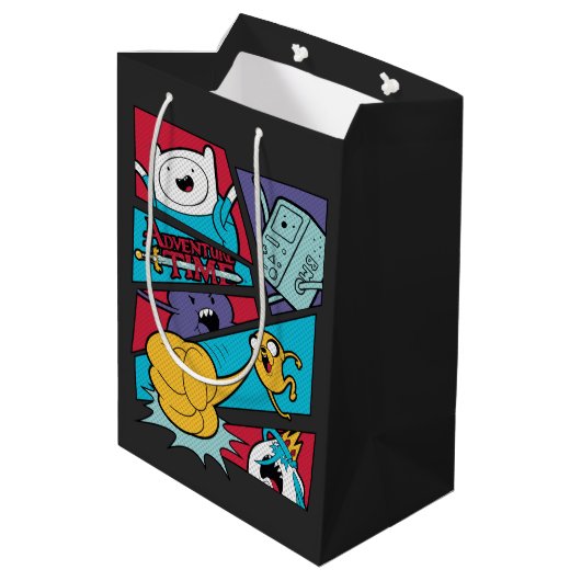 Adventure Time | Action Panel Graphic Mittlere Geschenktüte (Rückseite Schrägansicht)
