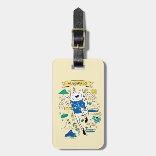 Adventure Time | "Algebraic" Finn Sketch Gepäckanhänger (Vorderseite vertikal)