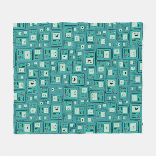Adventure Time | BMO Pattern Fleecedecke (Vorderseite (Horizontal))