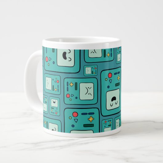 Adventure Time | BMO Pattern Jumbo-Tasse (Vorderseite Links)