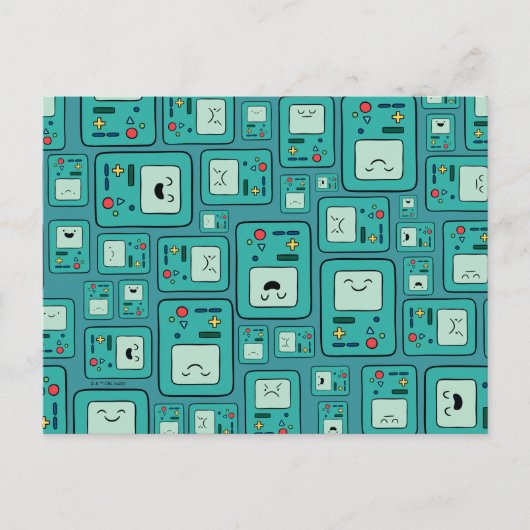 Adventure Time | BMO Pattern Postkarte (Vorderseite)