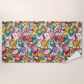 Adventure Time | Character Toss Pattern Strandtuch (Vorderseite)