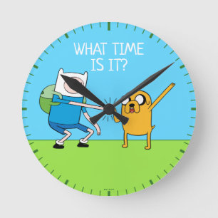 Adventure Time   Finn & Jake Fist Bump Runde Wanduhr