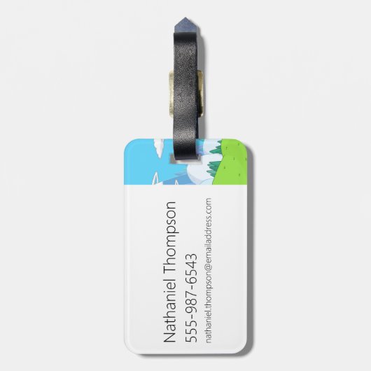 Adventure Time | Finn's Backpack Adventure Gear Gepäckanhänger (Rückseite vertikal)