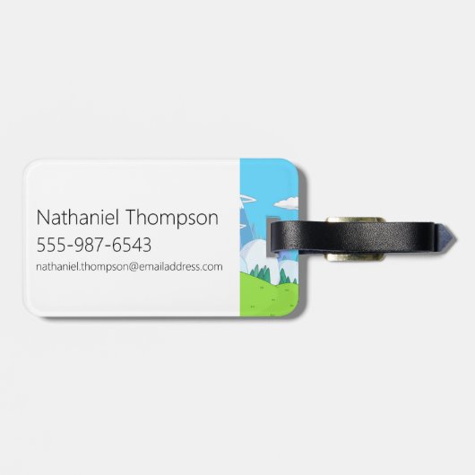 Adventure Time | Finn's Backpack Adventure Gear Gepäckanhänger (Rückseite horizontal)