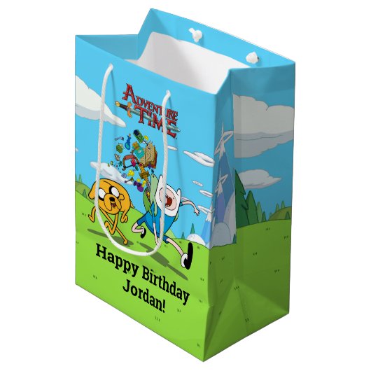 Adventure Time | Finn's Backpack Adventure Gear Mittlere Geschenktüte (Vorderseite Schrägansicht)