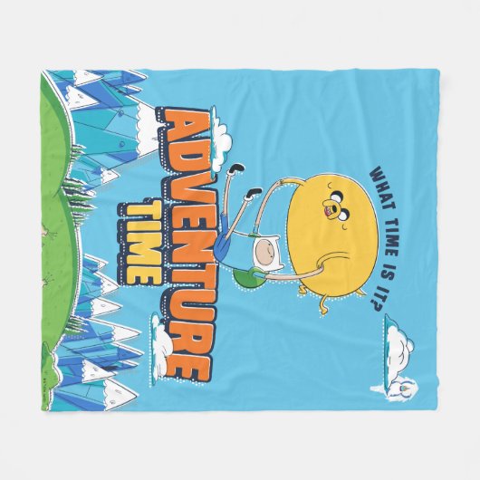Adventure Time | Jake Floating With Finn Fleecedecke (Vorderseite (Horizontal))