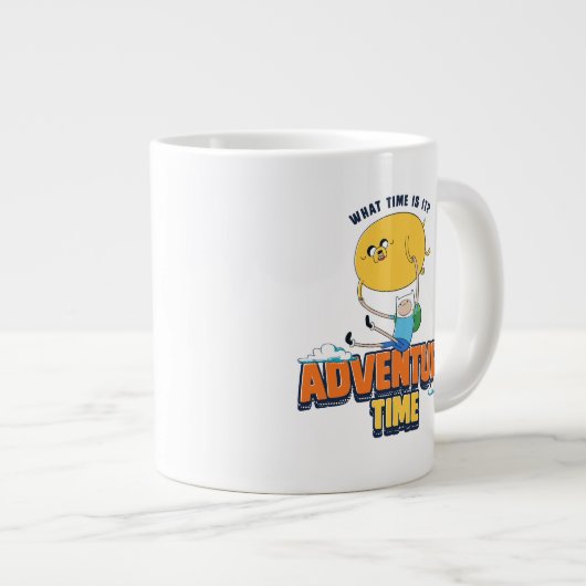 Adventure Time | Jake Floating With Finn Jumbo-Tasse (Vorderseite Rechts)