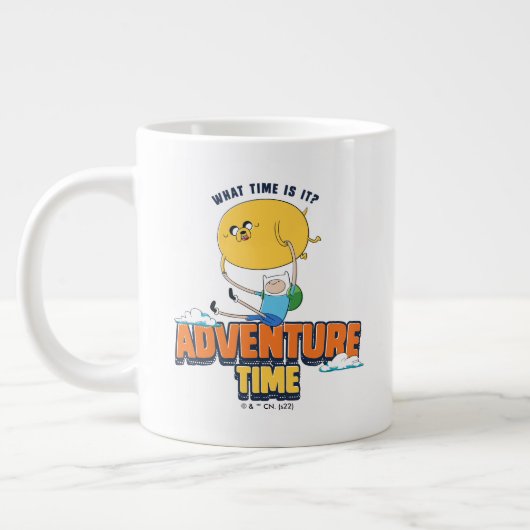 Adventure Time | Jake Floating With Finn Jumbo-Tasse (Links)