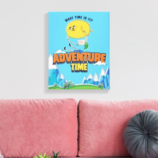 Adventure Time | Jake Floating With Finn Leinwanddruck (Insitu (Wohnzimmer))