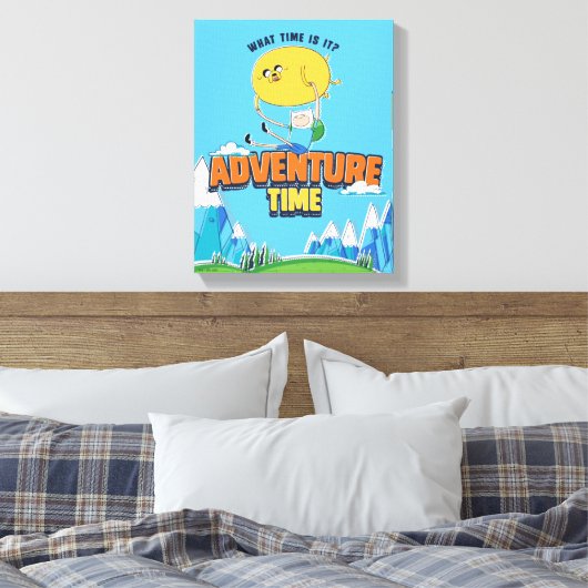 Adventure Time | Jake Floating With Finn Leinwanddruck (Insitu (Schlafzimmer))
