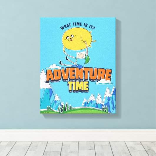Adventure Time | Jake Floating With Finn Leinwanddruck (Insitu (Holzboden))