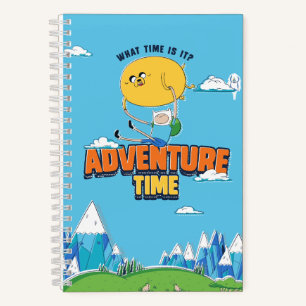 Adventure Time Jake Floating With Finn Notizblock