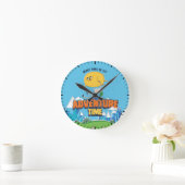 Adventure Time | Jake Floating With Finn Runde Wanduhr (Zuhause)