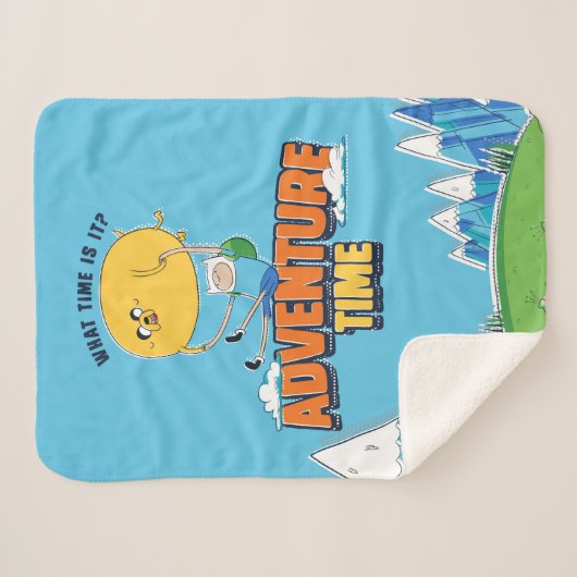 Adventure Time | Jake Floating With Finn Sherpadecke (Vorderseite (Horizontal))