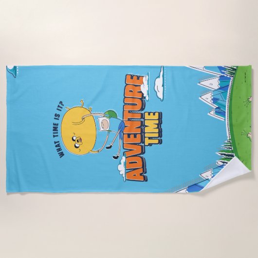 Adventure Time | Jake Floating With Finn Strandtuch (Vorderseite)