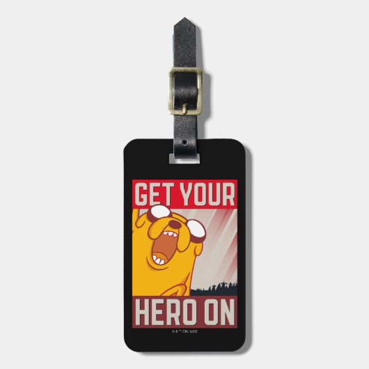 Adventure Time | Jake "Get Your Hero On" Gepäckanhänger (Vorderseite vertikal)