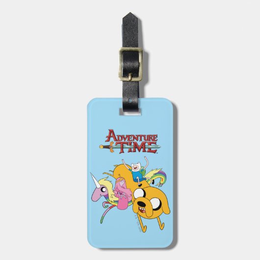 Adventure Time | Lady, Bubblegum, Finn, & Jake Gepäckanhänger (Vorderseite vertikal)