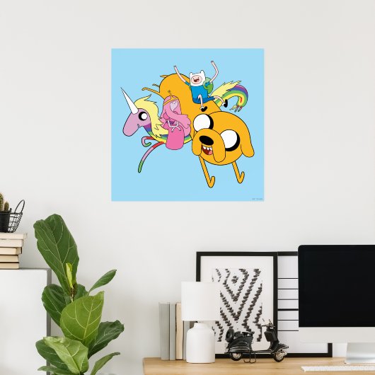 Adventure Time | Lady, Bubblegum, Finn, & Jake Poster (Heimbüro)