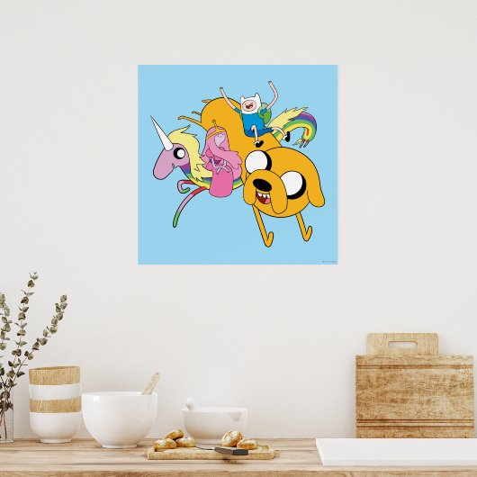 Adventure Time | Lady, Bubblegum, Finn, & Jake Poster (Küche)