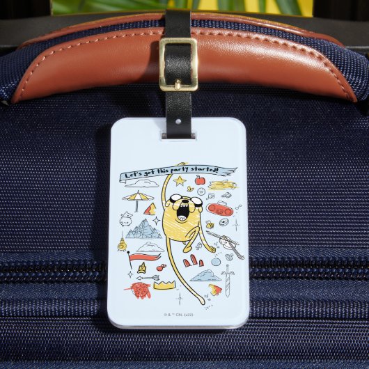 Adventure Time | "Party" Jake Sketch Gepäckanhänger (Vorderseite Insitu 2)