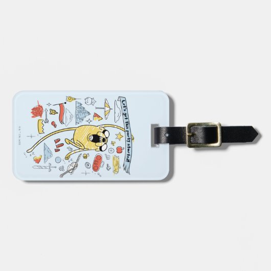 Adventure Time | "Party" Jake Sketch Gepäckanhänger (Vorderseite horizontal)