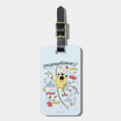 Adventure Time | "Party" Jake Sketch Gepäckanhänger (Vorderseite vertikal)