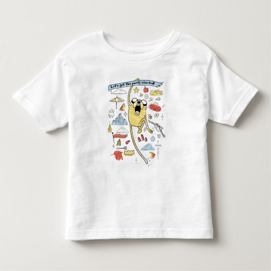 Adventure Time | "Party" Jake Sketch T-Shirt (Vorderseite)