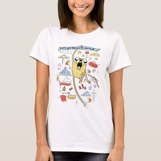 Adventure Time | "Party" Jake Sketch T-Shirt (Vorderseite)