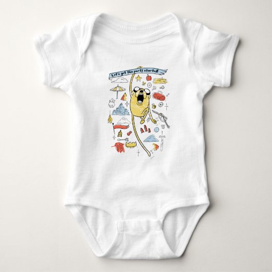 Adventure Time Party | Jake Sketch T-Shirt Baby Strampler (Vorderseite)
