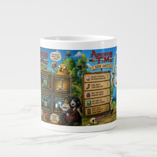 Adventure Time Side Quests Jumbo Kaffeetasse .. Jumbo-Tasse (Vorderseite)