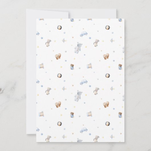 Adventure Transportation Boy Baby Shower Einladung (Rückseite)