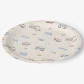 Adventure Transportation Boy Baby Shower Pappteller (Schrägansicht)