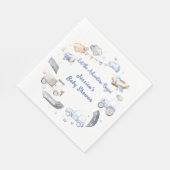 Adventure Transportation Boy Baby Shower Serviette (Ecke)