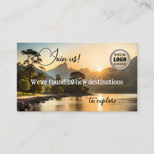 Adventure Travel Agent Moderner QR Code Visitenkarte (Vorderseite)