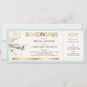 Adventure Travel Boarding Pass Bridal Shower Einladung (Vorderseite)