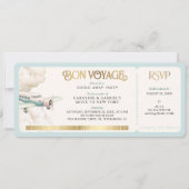 Adventure Travel Boarding Pass Going Away Party Einladung (Vorderseite)