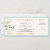 Adventure Travel Boarding Pass Going Away Party Einladung (Vorderseite)