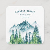 Adventure Travel Guide Mountain Quadratische Visitenkarte (Vorderseite)