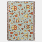 Adventure travel icons, seamless pattern. decke (Vorderseite Vertikal)