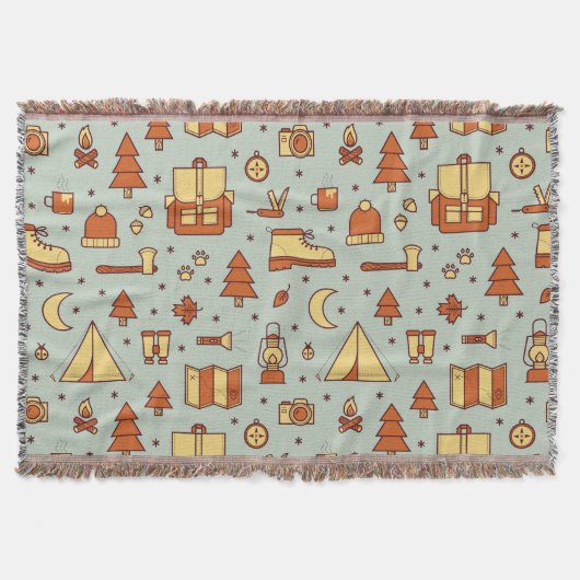 Adventure travel icons, seamless pattern. decke (Vorderseite)