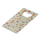 Adventure travel icons, seamless pattern. geldbeutel flaschenöffner (Rückseite Schrägansicht)