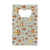 Adventure travel icons, seamless pattern. geldbeutel flaschenöffner (Rückseite)