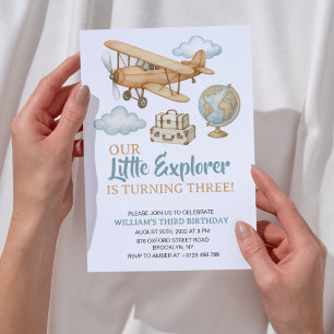 Adventure Travel Little Explorer Geburtstag Einladung