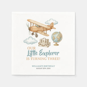Adventure Travel Little Explorer Geburtstag Serviette