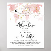 Adventure Travel Map Baby Showspiel Poster (Vorne)