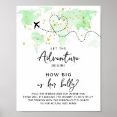 Adventure Travel Map Baby Showspiel Poster (Vorne)