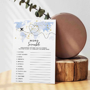 Adventure Travel Map Kinderdusche Word Spielkarten