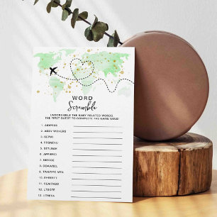 Adventure Travel Map Kinderdusche Word Spielkarten