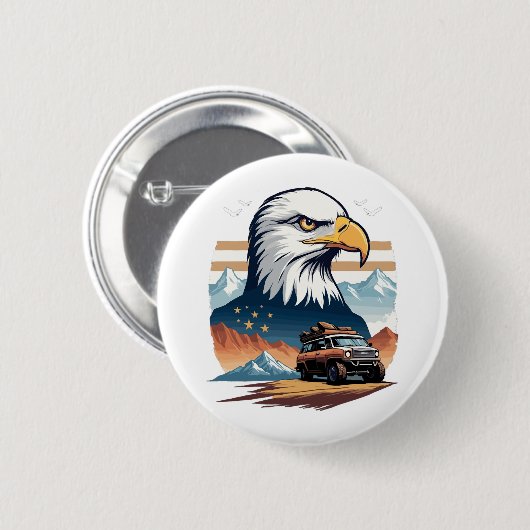 Adventure Trip USA Button (Vorne & Hinten)